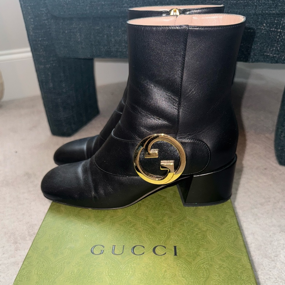 GUCCI Black Heel Booties EU 40